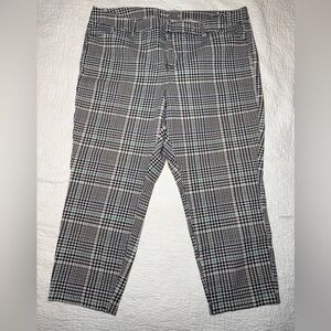 Old Navy Plaid Stretch Tailored womens Pants - Grey, brown and blue